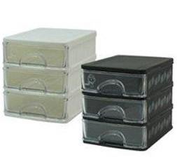 佳斯捷 JUSKU 簡約風三層收藏盒 收納盒/文具盒 8698-3