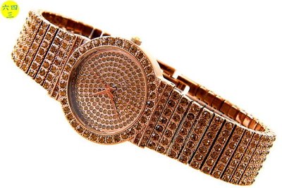 (六四三精品)SKOAL(真品)超美滿天星手錶.面盤.錶框及錶帶撲滿水鑽!18k巧克力金式(男)