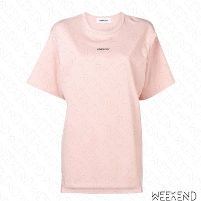 【WEEKEND】 AMBUSH 特殊剪裁 切割 短袖設計 短袖 T恤 上衣 粉紅色 19春夏