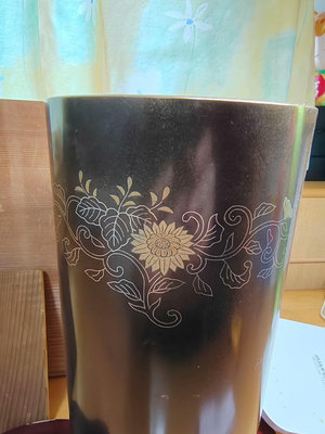 日本銅花瓶 嵌銀絲銅花瓶 日本金工銅器 老銅花瓶 日本拍賣會