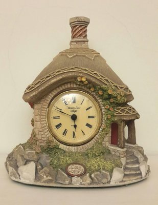 【波賽頓-歐洲古董拍賣】歐洲/西洋古董 英國早期 19世紀 大型手工彩繪陶土時鐘  (落款Peter Tomlins)