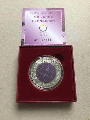 『紫雲軒』 奧地利2005年電視機發明50周年-25歐元銀鈮雙色紀念幣 盒證齊全 Mjj1504