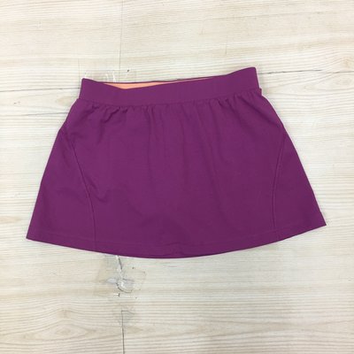 【愛莎＆嵐】 lativ 女 紫色素面造型彈性腰圍褲裙/M (全新) 11205 11