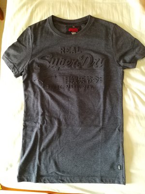Superdry極度乾燥 二手 立體字型短袖T恤 修身 彈性(英國購買)