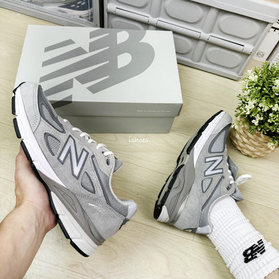 現貨 iShoes正品 New Balance 990 情侶鞋 v4 美製 元祖灰 復古 慢跑鞋 U990GR4 D