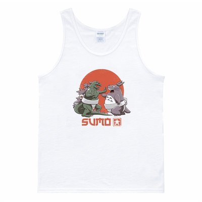 Sumo Kaiju vs Totoro 背心 2色 日本 相撲 龍貓 酷斯拉 怪獸之王 哥吉拉 Japanese