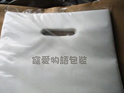 【寵愛物語包裝】透明色 霧面款 半透光 塑膠袋 手提袋  台灣製 50入偏厚款~ M號 有側寬款