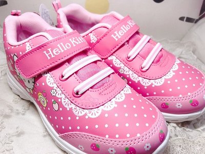 ♥小公主日本精品♥Hello Kitty 兒童休閒鞋/輕便鞋/ 運動機能款帆布鞋粉櫻桃718733