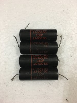 史普瑞 Sprague 黑美人電容 法160P 0.22uF/600VDC 一顆(高壓測試正常)