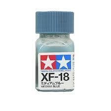 【TAMIYA XF-18】油性 消光 琺瑯 模型漆 手工藝 中性藍色 10ml