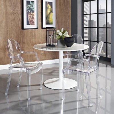 義式時尚家具 KARTELL LOUIS GHOST by Philippe Starck 經典透明扶手單椅