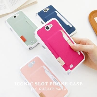 ❅PAVEE❅【現貨】韓國ICONIC~ Slot Phone Case 悠遊卡夾手機保護殼(NOTE2)