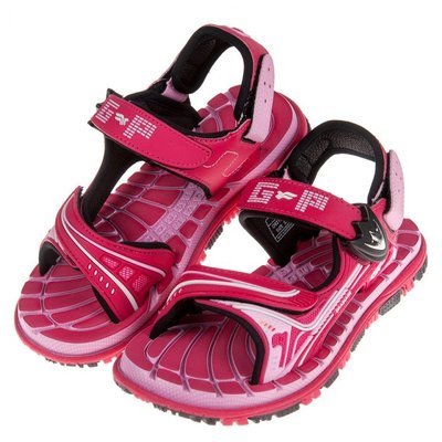 童鞋(19~22公分)GP排水速乾磁扣式桃紅色橡膠兒童運動涼鞋G9L15BH