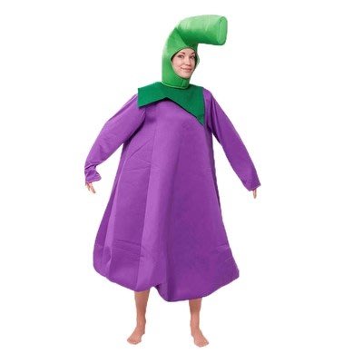 成人紫色茄子裝cos食物扮演衣服搞笑搞怪萬聖節舞臺表演出服裝