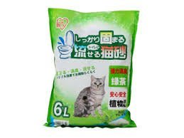 IRIS天然植物豆腐貓砂豆腐沙環保凝結貓沙BC-T60（6L）倒垃圾不怕被青，每包299元