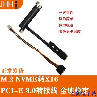 溜溜雜貨檔【】M.2-MKEY nvme轉PCIE接顯卡 穩定主板轉接線 多顯卡 外接pcie X1