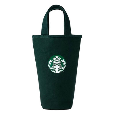 現貨 不用等 星巴克 正品代買 台灣限定 品牌綠經典隨行杯袋 墨綠色 經典配色 環保袋 萬用袋 飲料袋 單杯袋 手提袋