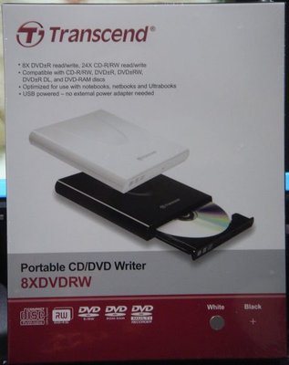 ...點子電腦-北投...◎創見Transcend DVD USB外接式燒錄機(TS8XDVDRW) (白色)◎850元
