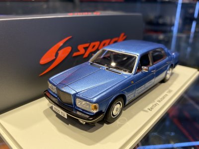 吉華科技＠Spark S3821 Bentley Mulsanne 1980 藍色 1/43 (樹酯車)