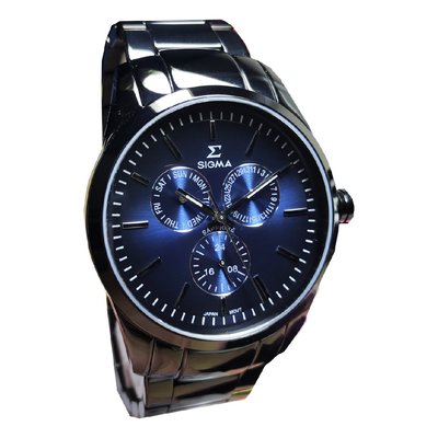 SIGMA 簡約風格 藍寶石水晶鏡面 時尚腕錶 9815MB13