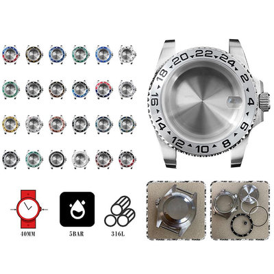 316l 不銹鋼錶殼 40MM 藍寶石放大鏡錶殼, 用於 NH35 / NH36 手錶機芯配件