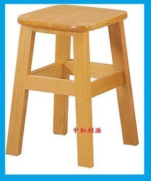 【中和利源店面專業家 】全新 【台灣製】方型 實木椅 高45公分 1.5尺 涮涮鍋椅 板凳 小吃椅 復古椅 矮凳 餐椅