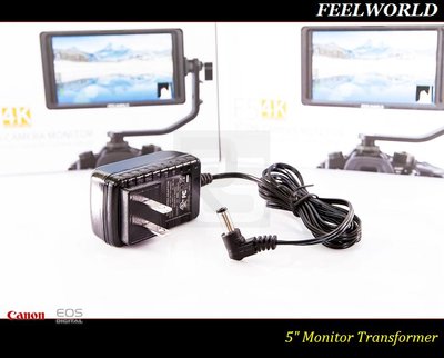 【特價促銷】FEELWORLD 5吋4K 1920X1080 攝影監視器-專用變壓器
