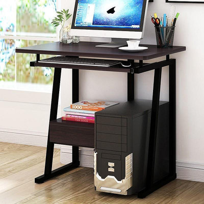 電腦台式桌帶打印機架一體70cm長準枱小型書桌可放二層架子微型窄台北有個家