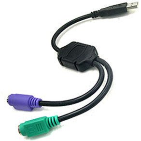 ☆YoYo 3C 線材☆ MAgic USB 轉 PS2 PS/2 雙埠 轉接線 鍵盤/滑鼠/條碼機~雙晶片(相容性高)