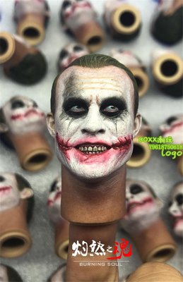 BOxx潮玩~灼熱之魂 1/6 蝙蝠俠 小丑 劫匪小丑 頭雕 希斯萊杰小丑模型
