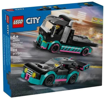 【樂GO】樂高 LEGO 60406 賽車和汽車運輸車 貨車 城市 CITY 積木 玩具 禮物 生日禮物 樂高正版全新