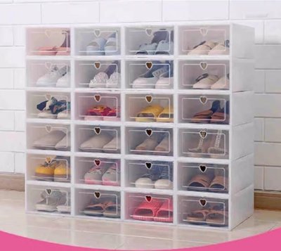 簡易收納盒 透明鞋盒 塑料鞋盒 鞋子收納盒 鞋箱 翻蓋抽屜式 鞋盒 收納箱 置物盒 鞋櫃 抽屜式鞋盒 儲物盒 鞋架