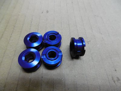[ㄚ順雜貨鋪] 全新 散裝 輕量化鋁合金齒盤螺絲/大盤螺絲M8 / 0.75*5L (5顆180元)--藍色