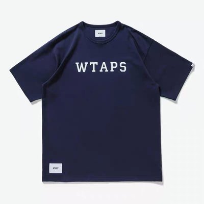 100原廠％WTAPS COLLEGE SS/COTTON TEE 經典LOGO 寬松短袖T恤 21SS