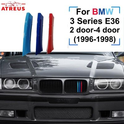3 個 ABS 運動, 適用於 1990-1995 1996-1998 3 系寶馬 E36 配件賽車格柵條飾夾 M 電源