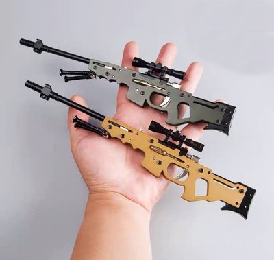 【現貨 】『橡皮筋 - AWM 』25cm 皮筋槍 橡皮筋 手槍 刀劍 兵器 武器 模型 no.9611