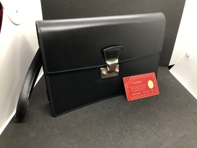 【GG SHOP】Cartier_卡地亞男用真皮手拿包_美品_含運