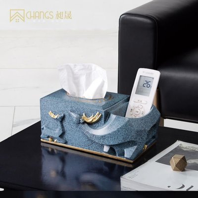 紙巾盒擺件茶式創意收納鹿紙抽盒客廳美幾控式遙歐U餐廳裝飾面紙