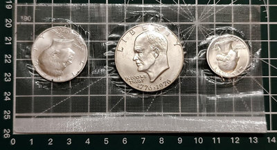 【二手】 美國1976年建國200周年紀念銀幣3套裝41 紀念幣 錢幣 硬幣【明月軒】