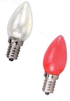 LED燈泡LEDE12 0.5W小尖清夜燈 神明燈 蠟燭燈清光 光彩照明2C6-2W110LED-E120.5W%