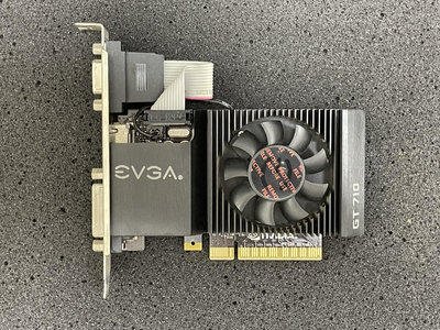 【一元起標】EVGA GT710 1G 二手顯卡 亮機卡 獨顯 艾維克 PCIE 裝機 Nvidia 顯示卡