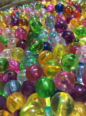 兒童串珠 創意DIY 彩色 透明 糖果色 壓克力 剔透 圓珠 混款10mm 100顆