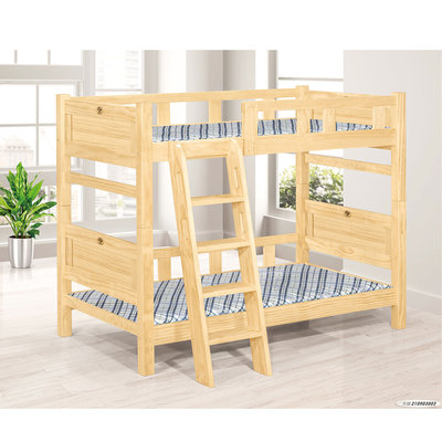 【沙發世界家具】3.5尺松木雙層床〈Y377857-1〉高架床/母子床/上下舖床框/兒童床