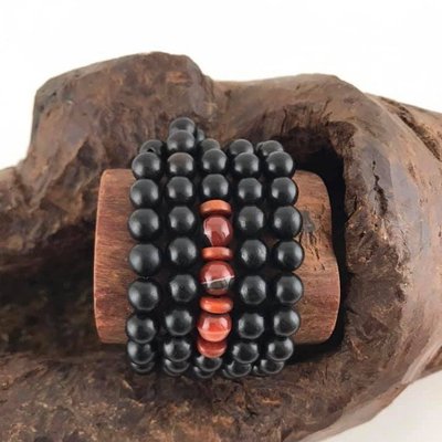 黑檀 紅碧玉 紅瑪瑙手串珠鏈 BRACELETS & CHARMS~隨意飾品