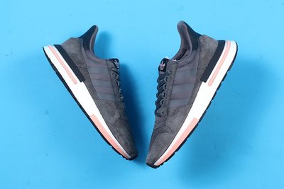 Adidas ZX 500 RM Boost 復古 灰粉 麂皮 網面透氣 休閒運動跑步鞋 男女鞋B42217
