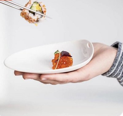 西班牙COOKPLAY手工陶盤 米其林餐廳使用前衛餐具 純白陶盤 陶瓷蛋盤 點心盤 甜點盤