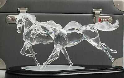 施華洛世奇 大型水晶 奔騰馬 2001年限量1萬件33cm/另牛美豹鳥獅鸚鵡Lladro麥森lalique