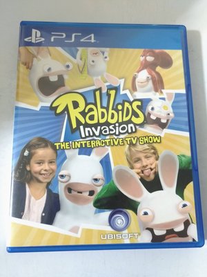 (兩件免運)(二手) PS4 瘋狂兔子 全面侵略 TV互動遊戲 英文版