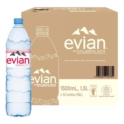Costco 代購 現貨 Evian 天然礦泉水 1250毫升 X 12入 法國 礦泉水