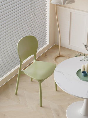北歐餐椅家用加厚塑料椅子簡約塑膠靠背椅休閑桌椅餐廳凳子